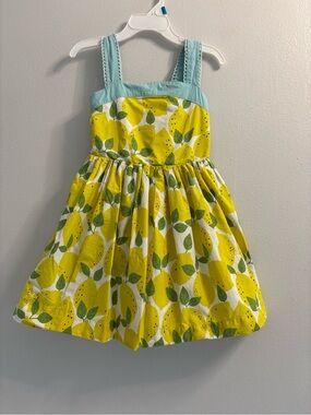 Mini Boden lemon 50's style dress Size 4-5Y Perfect for a lemonade stand!